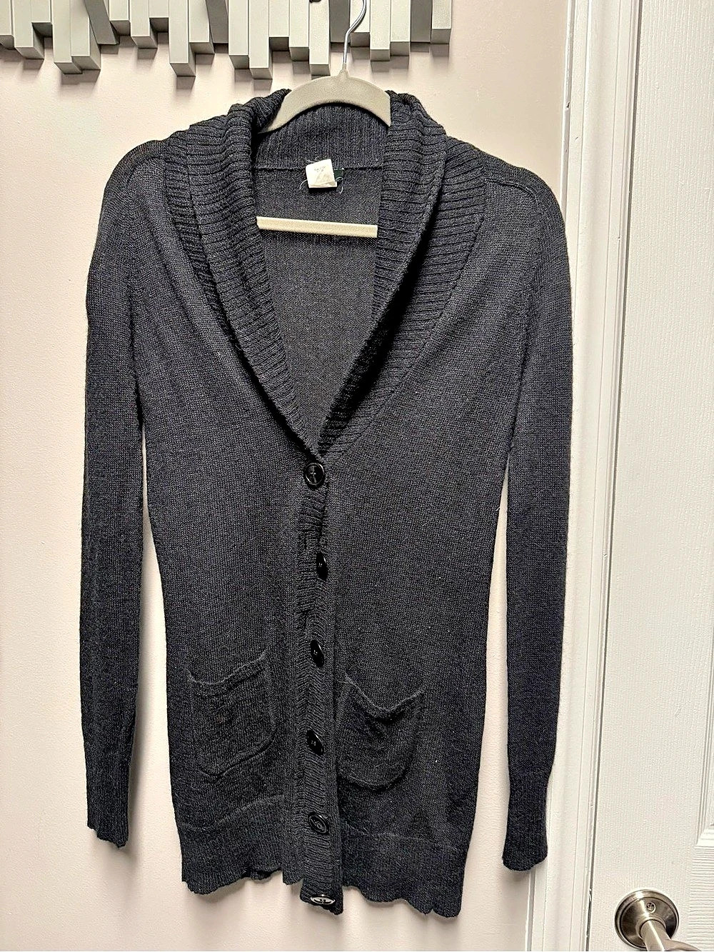 J.Crew Shawl Collar Cardigan in Black Size Small